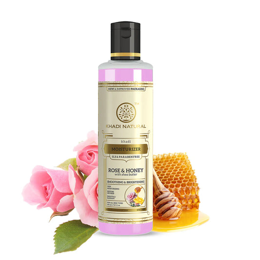 Natural Rose & Honey Moisturiser |SLS & Paraben Free | 210 ml